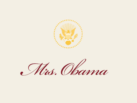 Mrs. Obama Place Card