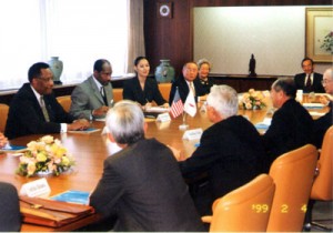 Lee P. Brown, former Mayor, Houston, Texas in meeting Tokyo, Japan